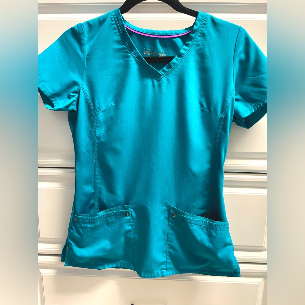 Healing hands purple label yoga scrub set Teal XS